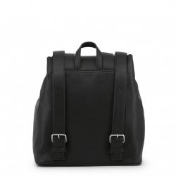Pre Owned Love Moschino Black Faux Leather Studded Backpack