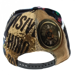 Moschino Multicolor Editorial Print Cap L