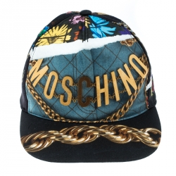 Moschino Multicolor Editorial Print Cap L