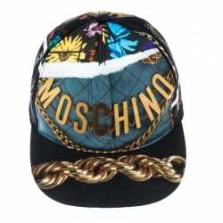 Moschino Multicolor Editorial Print Cap L