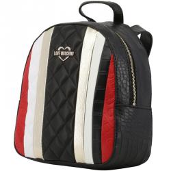 Pre Owned Love Moschino Multicolor Embossed Quilted Leather Backpack
