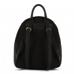 Pre Owned Love Moschino Black Fabric Applique Backpack