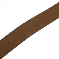 مملوكة مسبقًا Moschino Glossy Black Leather Redwall Logo Belt 100cm