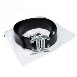 مملوكة مسبقًا حزام موسكينو C كلامب جلد أسود 75 سم