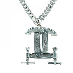 Pre Owned Moschino Capsule Silver Tone Chain Link Necklace