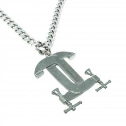 Pre Owned Moschino Capsule Silver Tone Chain Link Necklace