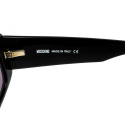 Pre Owned Moschino Black and White MO818S02 Square Sunglasses