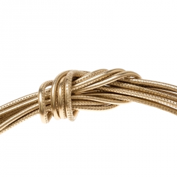 Pre Owned Moschino Gold Metallic Mutli Strand Leather Belt 85CM