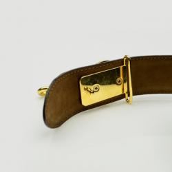 Moschino Redwall Vintage Black Leather Heart Pendant Belt 85 CM