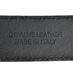 Pre Owned Moschino Black Leather Classic Logo Belt 80 CM