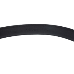 Pre Owned Moschino Black Leather Classic Logo Belt 75CM