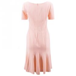 Pre Owned Moschino Pink Short Sleeve Tailored Dress M