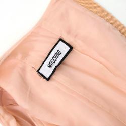 Pre Owned Moschino Pink Short Sleeve Tailored Dress M