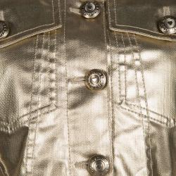 Pre Owned Moschino Gold Long Sleeve Jacket S