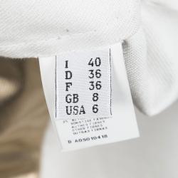 Pre Owned Moschino Gold Long Sleeve Jacket S