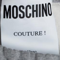 Pre Owned Moschino Couture Grey Faux Layer Jogger Pants S