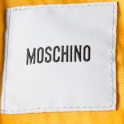Moschino Yellow Floral Print Long Jacket M