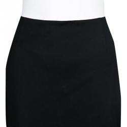 Pre Owned Moschino Black Cotton Knit High Waist Pencil Skirt M