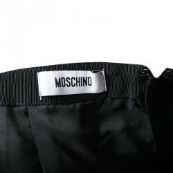 Pre Owned Moschino Black Cotton Knit High Waist Pencil Skirt M