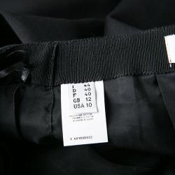 Pre Owned Moschino Black Cotton Knit High Waist Pencil Skirt M