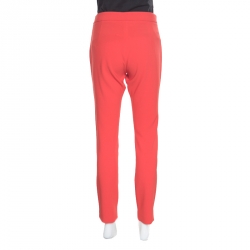 Pre Owned Moschino Couture Red Tailored Pants M