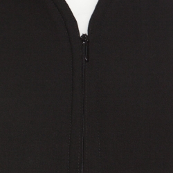 Moschino Couture Black Wool Zip Front Cropped Jacket S