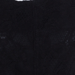 Pre Owned Moschino Couture Black Lace A Line Midi Dress M