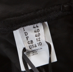 Pre Owned Moschino Couture Black Lace A Line Midi Dress M