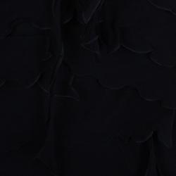 Pre Owned Moschino Black Tiered Silk Chiffon Gown M