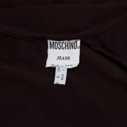 Moschino Brown Jeweled Maxi Dress M