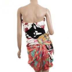 Pre Owned Moschino Printed Spring 2010 Mini Dress