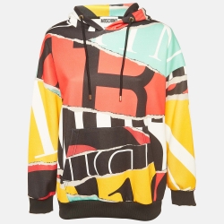Multicolor Printed Jersey Oversized Hoodie
