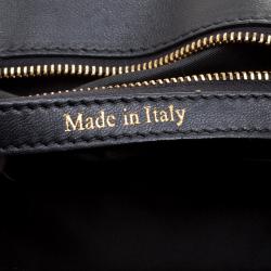 مملوكة مسبقًا Moschino Black Quilted Leather Logo Flap Shoulder Bag