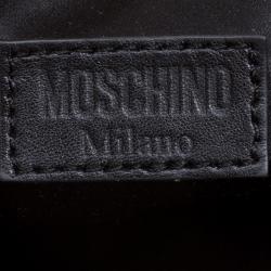 Pre Owned Moschino Black Quilted Nylon Belt Bag