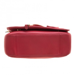 Pre Owned Moschino Coral Pink Leather Capsule Biker Jacket Shoulder Bag