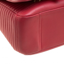 Pre Owned Moschino Coral Pink Leather Capsule Biker Jacket Shoulder Bag