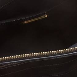 Pre Owned Moschino Black Patent Leather Shoulder Bag