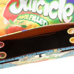 Pre Owned Moschino Multicolor Fantasy Print Leather Capsule Collection Top Handle Bag