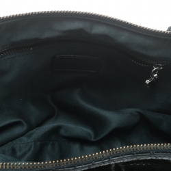 Moschino Dark Brown Signature Canvas and Patent Leather Satchel