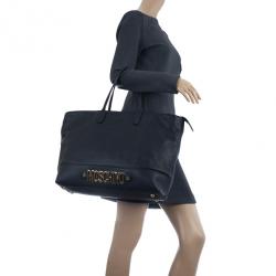 Pre Owned Moschino Leather Shopper Tote