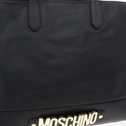 Pre Owned Moschino Leather Shopper Tote