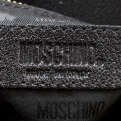Pre Owned Moschino Black/Beige Leather Satchel