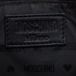 Pre Owned Moschino Red/Black Quilted Leather Jacket Shoulder Bag