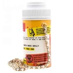 Pre Owned Moschino White Capsule Patent Leather Pill Bottle Crossbody Bag