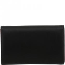 Pre Owned Love Moschino Black Faux Leather WOC Clutch Bag