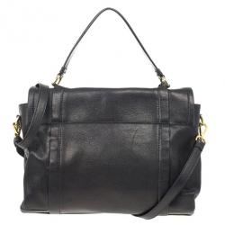 Pre Owned Moschino Large Leather Flap Satchel