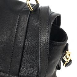 Pre Owned Moschino Large Leather Flap Satchel