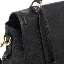 Pre Owned Moschino Large Leather Flap Satchel