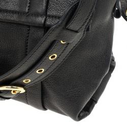 Pre Owned Moschino Large Leather Flap Satchel