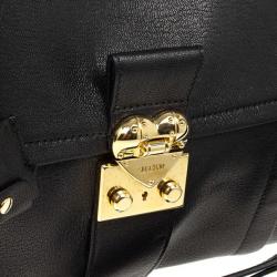 Pre Owned Moschino Large Leather Flap Satchel